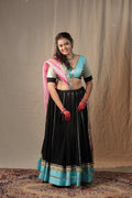 Ratri Gulab - Black & Aqua Chaniya Choli for Navratri