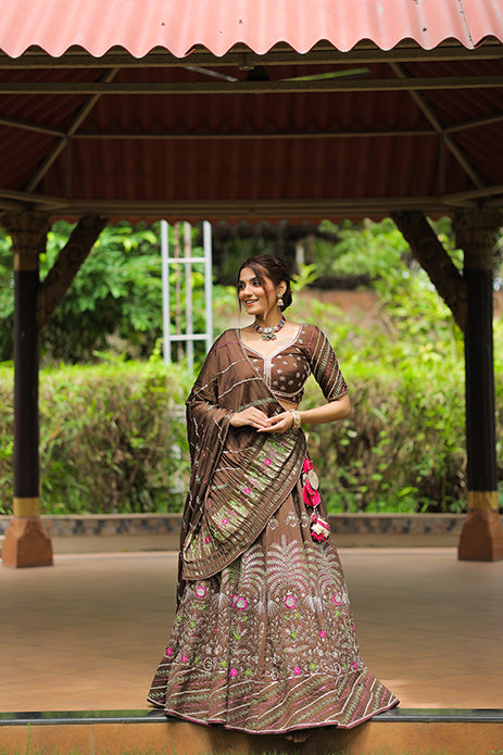 Brown Lehenga Choli