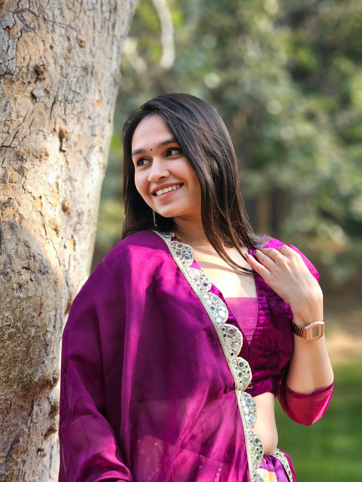 Purple Lehenga Choli