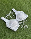 White Mirrorwork Blouse