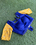 Purple Silk Blouse With Yellow Sleeves