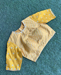Yellow Silk Khatwork Blouse