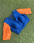 Blue Silk Blouse with sequence Work