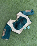 Green Silk Khatwork Blouse