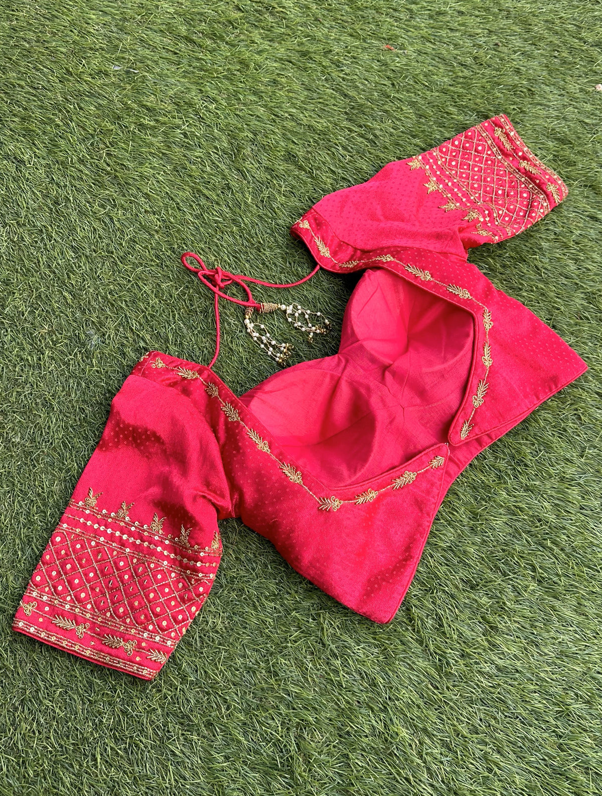 Pink Khatwork Blouse