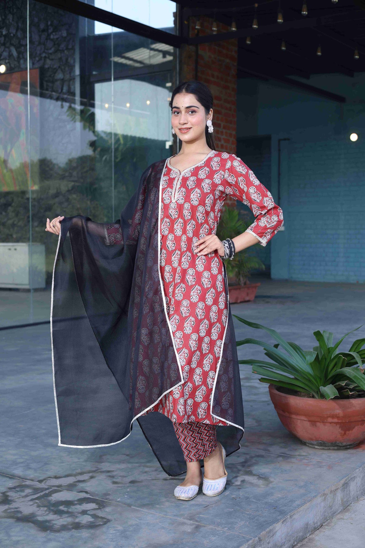 Majestic  Kurta Pant WIth Dupatta