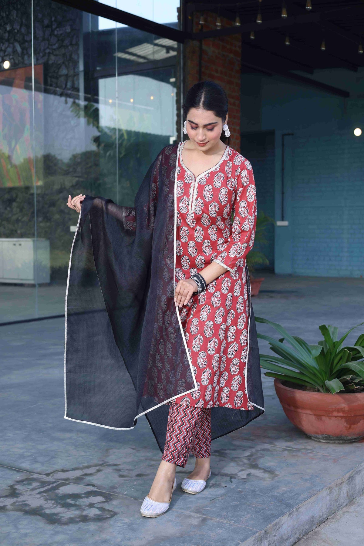 Majestic  Kurta Pant WIth Dupatta