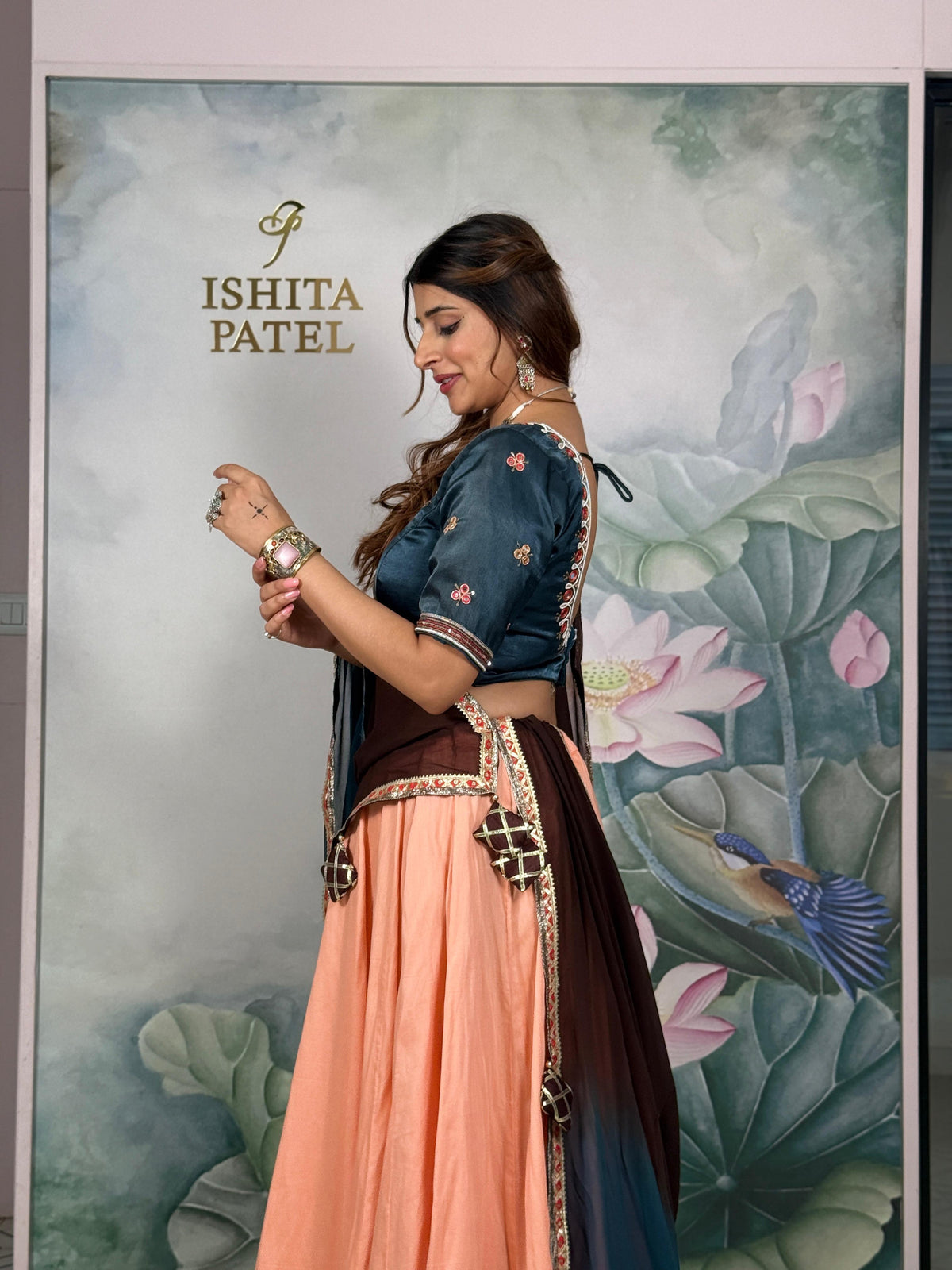 Twirl Peach - Chaniya Choli