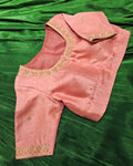 Peach Hand Embroidery Blouse